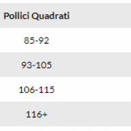 Misure dell'ovale della racchetta